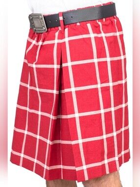 Rowdy Roddy Piper Hot Rod Kilt Skirt and Belt Halloween Costume Set